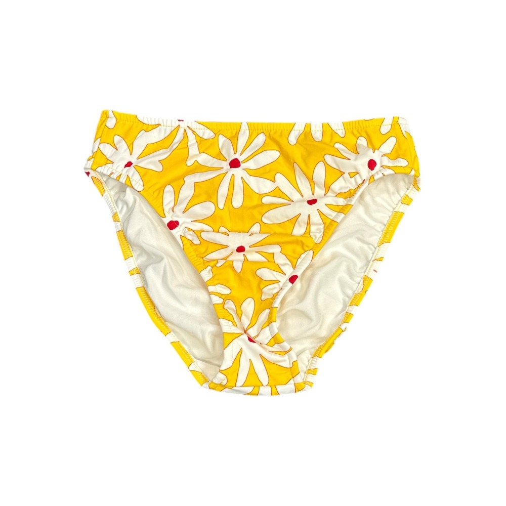 Venus Yellow Daisy Floral High Cut Bikini Bottoms Size 4
